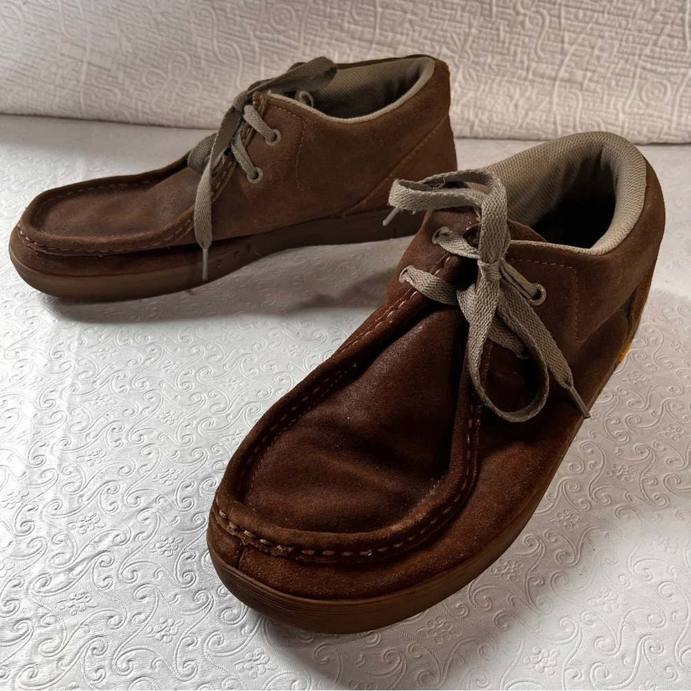 Vintage IPATH Mens US CATS Skateboarding Shoes Tan Suede Chukka Boot Size 11.5